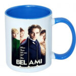 Personalised Blue rim & Handle Mug