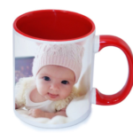Personalized Red rim & Handle Mug