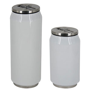 Personalised Stainless Steel Coke Can With Straw - white - Image 1
