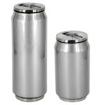 Personalised Stainless Steel Coke Can With Straw - Silver