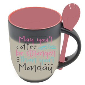 11 oz Color Change Mug w/Spoon (Pink)